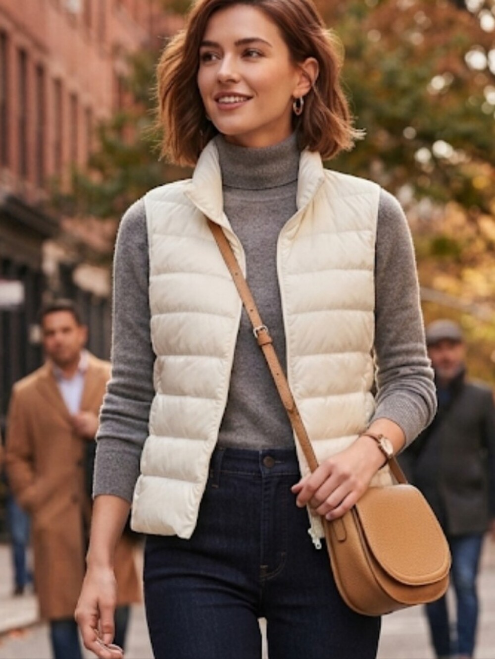 Uniqlo Ultra‎ White  Light Down Vest  matte texture Size Xlarge